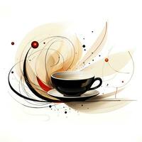 café copo logotipo abstrato caricatura surreal brincalhão pintura ilustração tatuagem geometria moderno foto