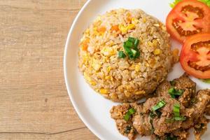 arroz frito com porco grelhado - comida asiática