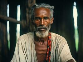 brasileiro homem a partir de a cedo 1900 colori velho foto ai generativo