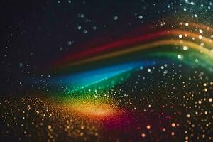 arco-íris, luz, água, brilhos, luz, arco-íris, abstrato, abstrato arte,. gerado por IA foto