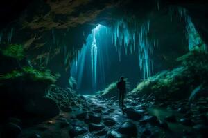 a caverna do a claro. gerado por IA foto