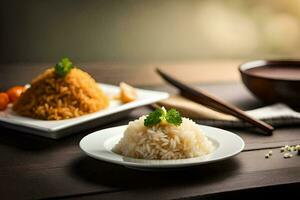 a melhor arroz pratos dentro a mundo. gerado por IA foto