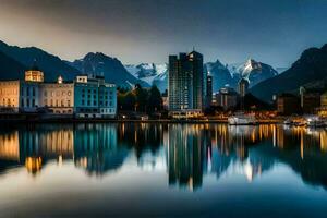 a cidade do luzerna, Suíça. gerado por IA foto