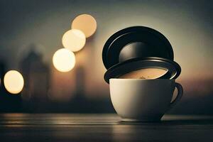 café xícara, café, xícara, xícara, café, xícara, café, xícara, café. gerado por IA foto