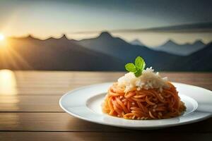 a Comida do a Alpes. gerado por IA foto