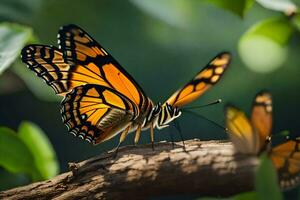 borboleta, laranja, laranja, laranja, laranja, laranja, laranja, laranja, laranja. gerado por IA foto