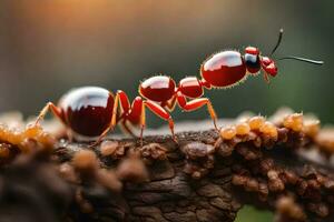 foto papel de parede a erro, vermelho, formiga, formiga, formiga, formiga, formiga, formiga,. gerado por IA