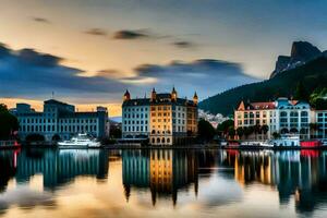 a cidade do luzerna, Suíça. gerado por IA foto