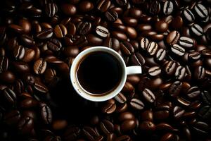 uma copo do café é a perfeito caminho para começar a dia. gerado por IA foto