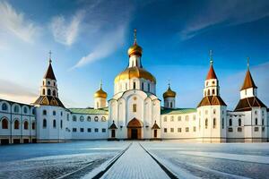 a catedral do a piedosos Cruz dentro Kiev. gerado por IA foto