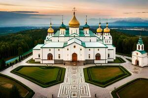 a catedral do a piedosos Cruz dentro Kiev, Ucrânia. gerado por IA foto