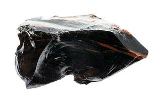 cru obsidiana vulcânico vidro isolado em branco foto
