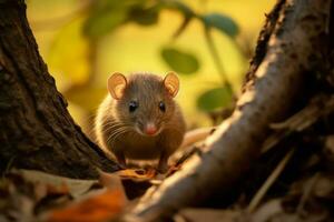 rato dentro natureza Largo vida animais. ai gerado. foto