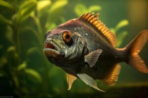 piranha dentro natureza Largo vida animais. ai gerado. foto