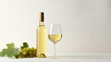 foto do uma branco vinho isolado em plano branco fundo. generativo ai