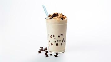foto do uma encontro milkshake beber isolado em branco fundo. generativo ai