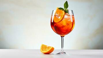 foto do uma aperol spritz beber isolado em branco fundo. generativo ai