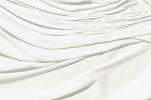 topo Visão abstrato branco pano fundo com suave ondas.onda e curva sobreposição com diferente sombra do cor branca tecido, amassado tecido. foto