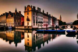 a cidade do Lyon, França. gerado por IA foto