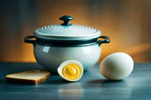 a melhor caminho para cozinhar a ovo. gerado por IA foto