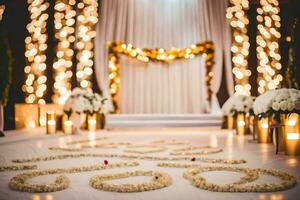 Casamento cerimônia decoração Ideias. gerado por IA foto