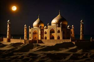 a taj mahal é uma famoso monumento dentro Índia. gerado por IA foto