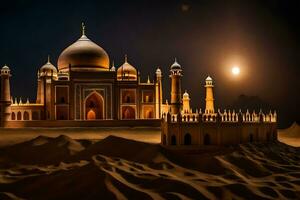 a taj mahal é uma famoso monumento dentro Índia. gerado por IA foto