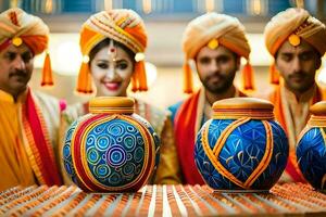 indiano Casamento cerimônia dentro Bangalore. gerado por IA foto