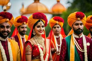 indiano Casamento dentro Bangalore. gerado por IA foto