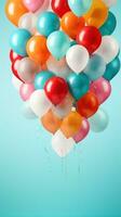 colorida balão quadro, Armação com espaço para texto foto