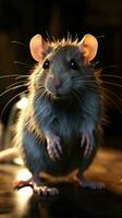 inteligente rato debaixo científico observação ai gerado foto