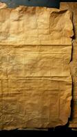 velho papel folhas textura com Sombrio arestas vertical Móvel papel de parede ai gerado foto
