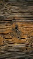 duro, vívido, resistido madeira superfície com personagem vertical Móvel papel de parede ai gerado foto