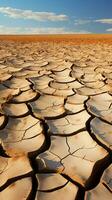 naturezas apelo rachado solo dentro deserto ursos testemunha para clima alterar Pedágio vertical Móvel papel de parede ai gerado foto