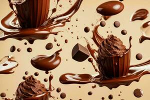 chocolate splash. ai generativo pró foto