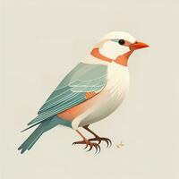vetor ilustração do uma pássaro. vetor ilustração dentro desenho animado estilo. ai generativo foto