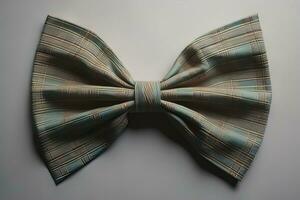 lindo e à moda arco gravata em uma sólido colori fundo. ai generativo foto