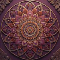 mandala padronizar. vintage decorativo elementos. mão desenhado oriental fundo. ai generativo foto