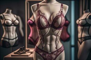 sensual lingerie em uma manequim. ai generativo foto