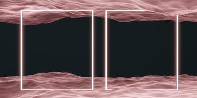 moldura quadrada e cena de estúdio de geometria de superfície de água para o produto foto