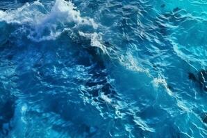 lindo azul ondas água fundo. generativo ai foto