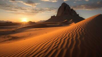 generativo ai, eterno areias abraçando a cativante beleza do deserto paisagens foto