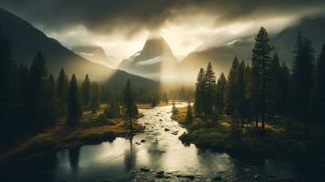 generativo ai, natural maravilhas capturando a beleza do nacional parques foto