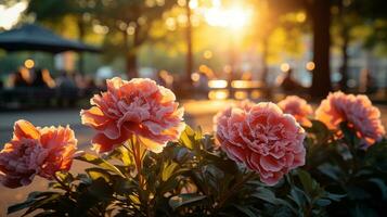 generativo ai, verão serenata vibrante cores e animado paisagens foto