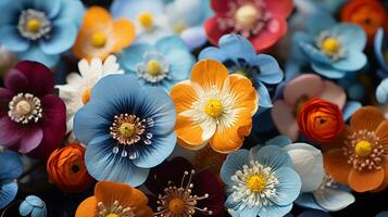 beleza do uma colorida flores silvestres campo, ai generativo foto