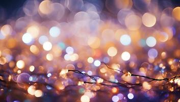 abstrato bokeh luzes fundo. Natal e Novo ano conceito. ai gerado. foto