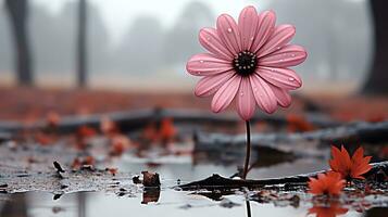 uma grupo do roxa rosas com água gotas em eles ai generativo foto