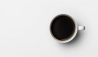 minimalista café copo brincar em branco fundo. ai gerado foto