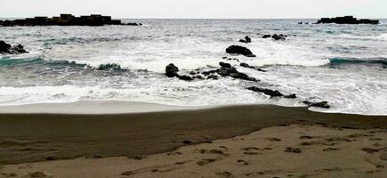 los cancajos de praia em a ilha do la palma dentro a canário arquipélago foto