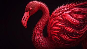 ilustração do uma colorida e abstrato flamingo criada com ai gerador foto